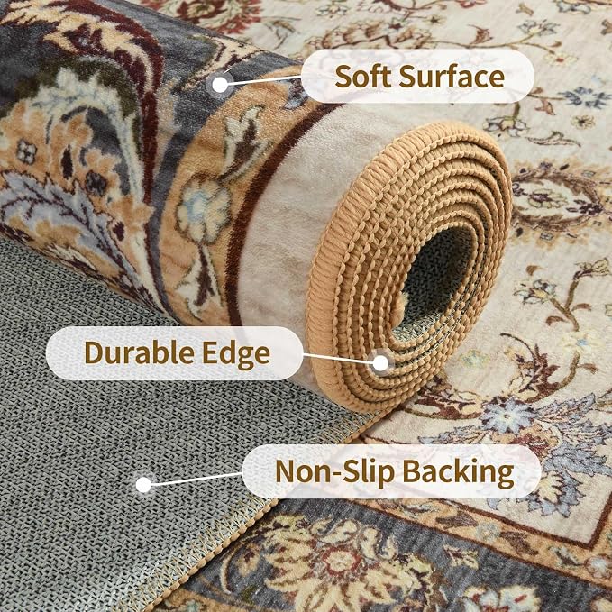 6x9 Ft Large Machine Washable Area Rugs - Image 6