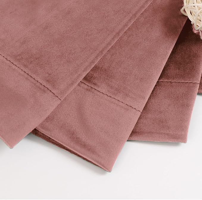 BGment Dusty Rose Pink Velvet Curtains - Image 6