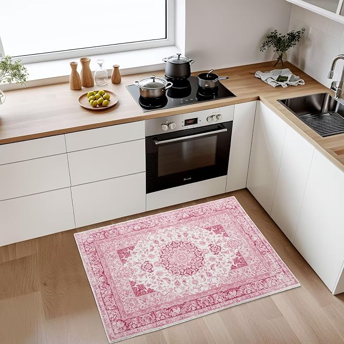 Macgace Washable Vintage Area Rug - Image 3
