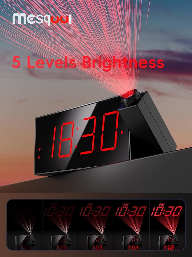 Mesqool Digital Projection Alarm Clock - Image 5