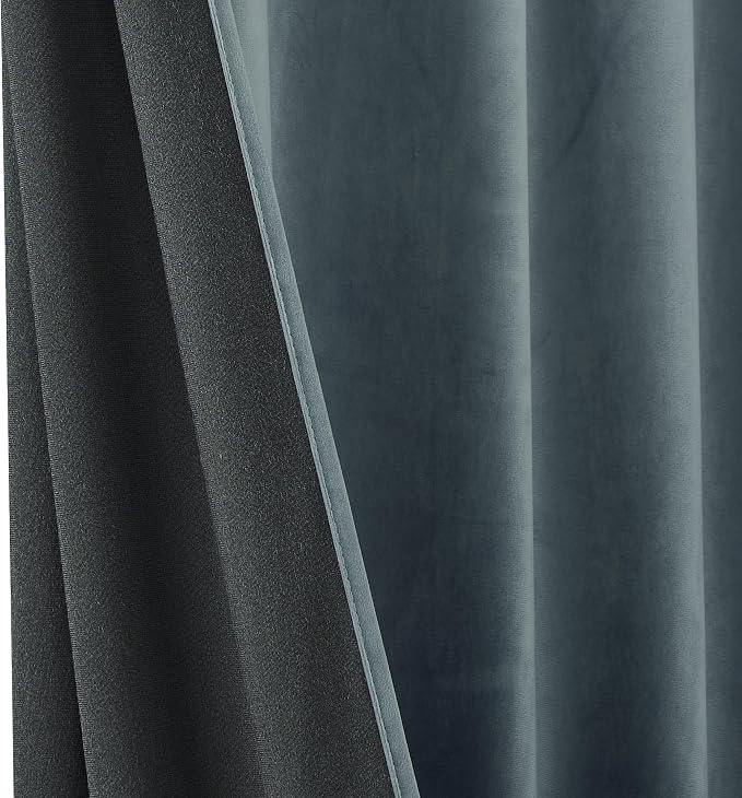 RYB HOME Velvet Curtains 96 inches Long - Image 7