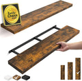 BAYKA Rustic Brown Floating Shelves 47.2in, Wall Mount Wood Shelf | Easy Install by Bayka