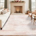 Latte&Fog Pink Rugs for Girls Bedroom Washable Cute Floral 6x9 Area Rug | for by LatteFog