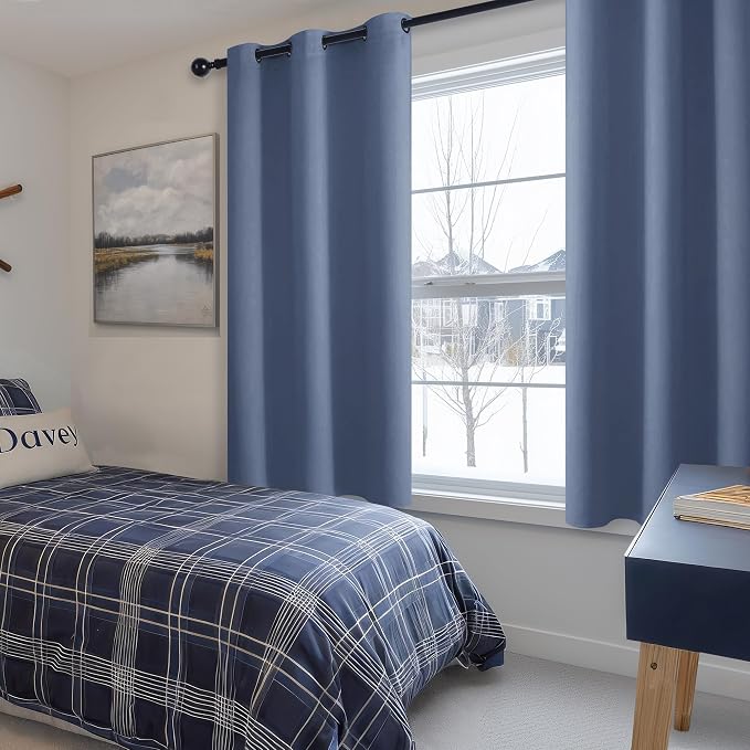 Blackout Curtains for Bedroom, 42 x 54 Inch, 2 Panels | Thermal Insulated & - Image 6