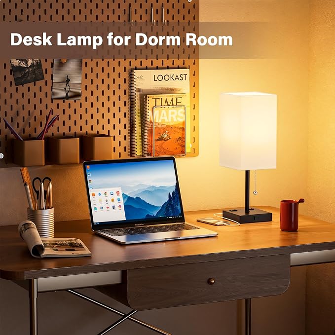 Bedside Lamp for Bedroom Set of 2 - Image 4
