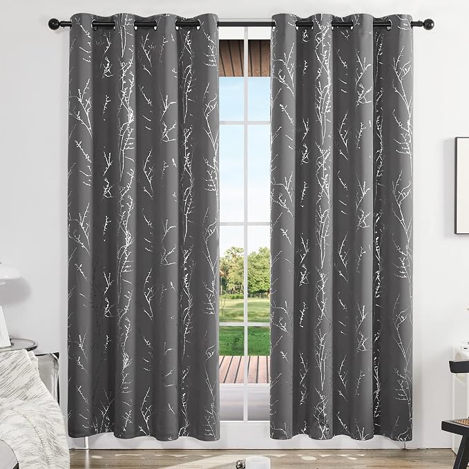 Deconovo Living Room Curtains 108 Inch Long, Thermal Insulated, Room Darkening - Image 2