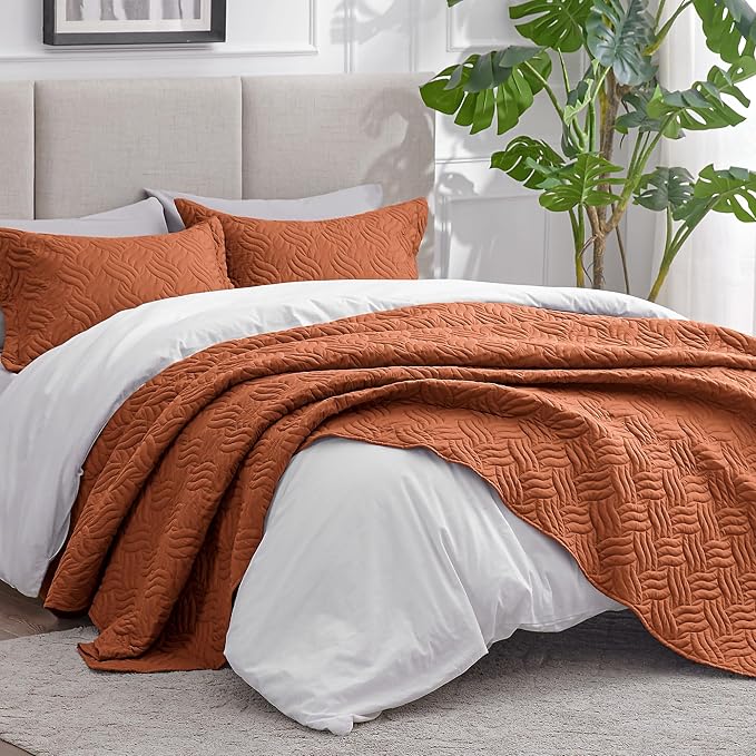 Love's cabin Quilts for Queen Bed Umber Bedspreads Bedding Set - Image 2