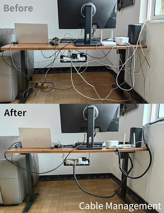 Cable Management Split Wire Loom Sleeve - Cord Hider & Protector for Desk, Pet Chew Proof, Wire Cover Organizer, Flexible Tube for Wires and Cables (1/2 Inch 12FT, Black)