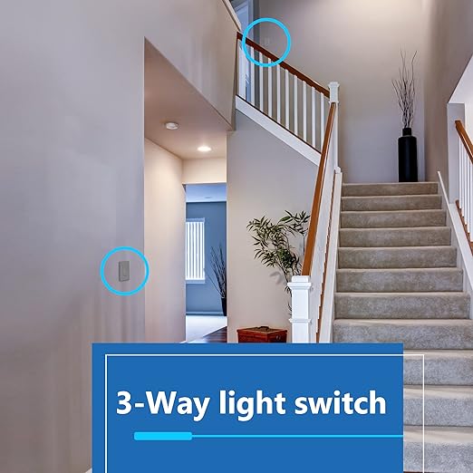 LIDER Minimalist Design Matte Finish Lighted Decorator Switch, Frameless Paddle Light Switch with Locator Light, Grounding Screw, 3-Way or Single Pole, 15A 120V, UL Listed, LS15-3W-GY5P, Gray, 5 Pack
