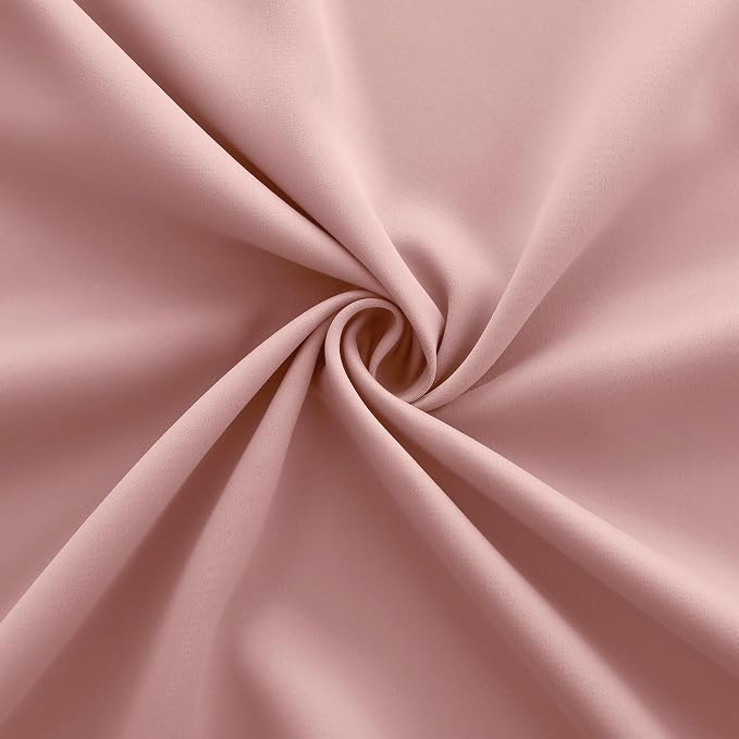 KOUFALL Dusty Blush Pink Curtains - Image 6