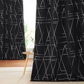 NICETOWN Blackout Curtains for Patio, Modern Foil Printed Geometric Line Home by NICETOWN