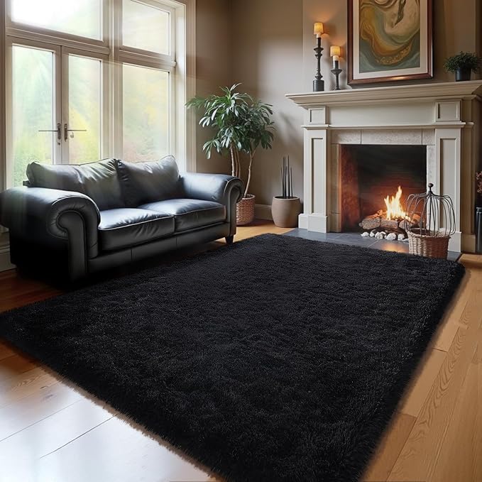 HOMORE Bedroom Rug 3x5 Black Rugs - Image 8