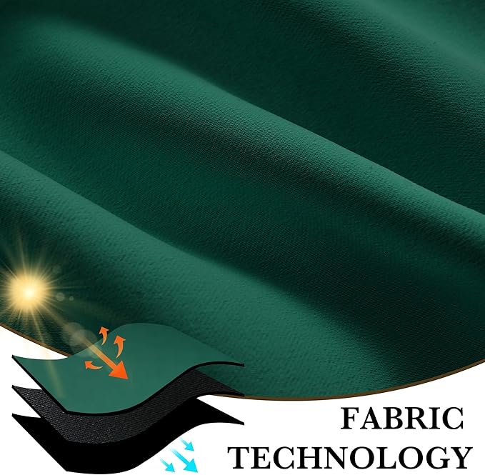 RYB HOME Bedroom Blackout Curtains 63 inches Long, 100% Blackout | Thermal - Image 7