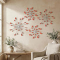 ZEXUIRU 4 Set Silver Starburst Wall Art by ZEXUIRU