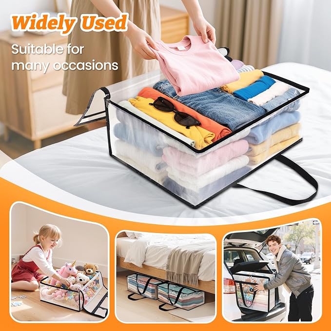 BlissTotes Moving Bags 40L 4PCS, Transparent Containers - Image 5