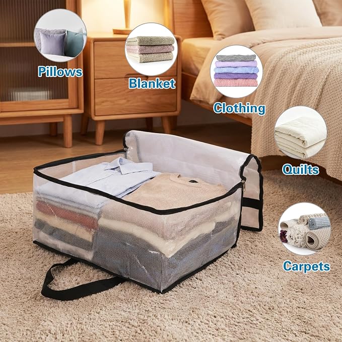Fixwal Storage Bags 4 Pack 40L Mesh Clear - Image 5