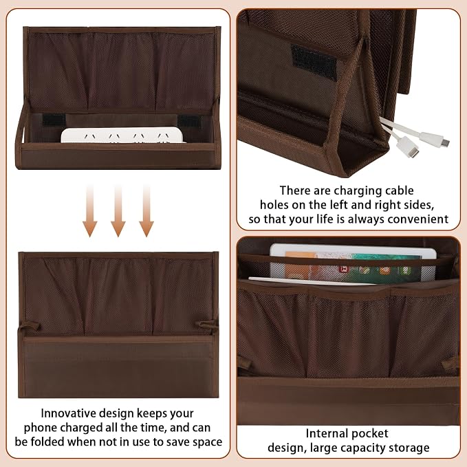 Bedside Caddy Organizer for Dorm Bed Rails - Image 5