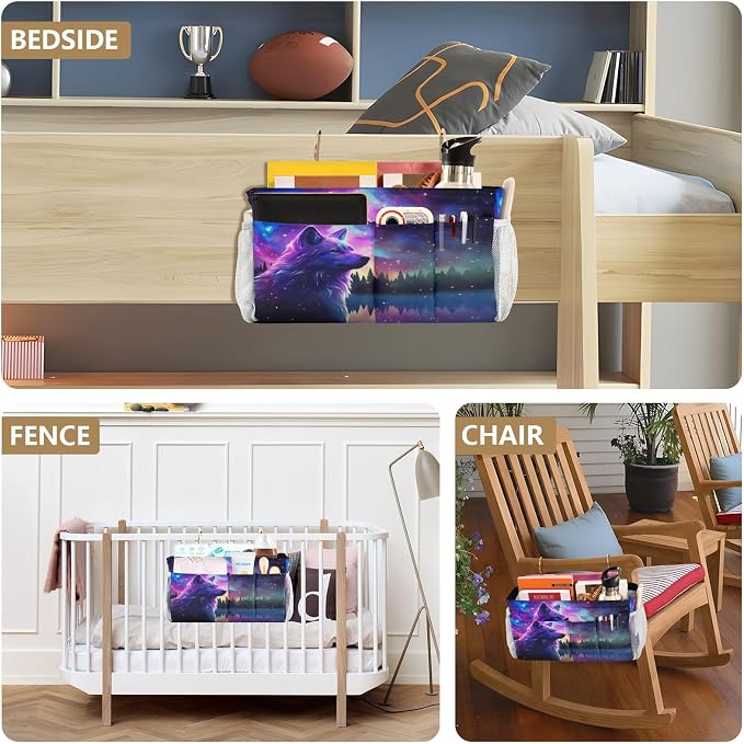 Stars Wolf tag8 Bedside Caddy Storage Bag Bedside Organizer - Image 8