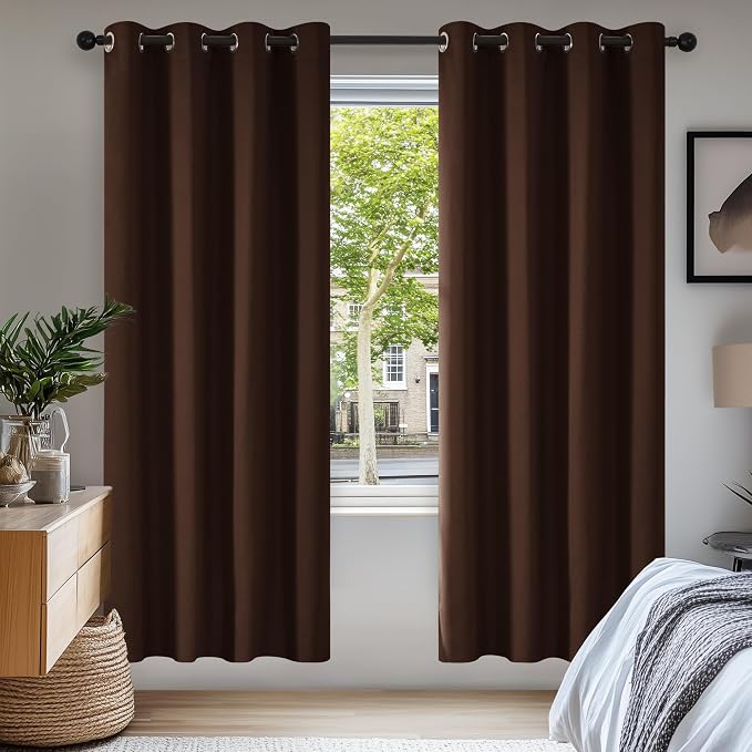 Deconovo Blackout Curtains for Bedroom and Living Room 72 Inches Long | Black by Unknown