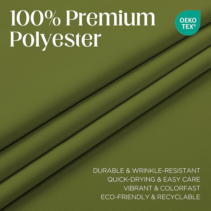 CUCRAF Custom Green Blackout Curtains 1 Panel Set, Thermal Insulated Grommet - Image 3