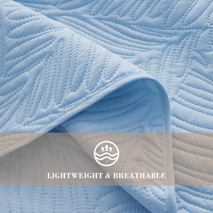 Exclusivo Mezcla 3-Piece Queen Quilt Bedding Set, Soft Microfiber Bedspread | - Image 5