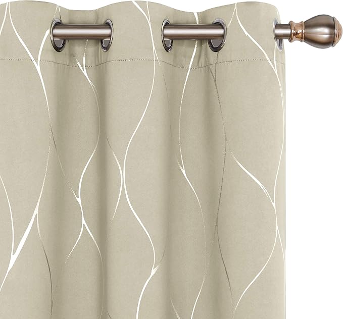 Deconovo Curtains for Living Room, Pattern Blackout Curtains 96 Inches Long | by Unknown