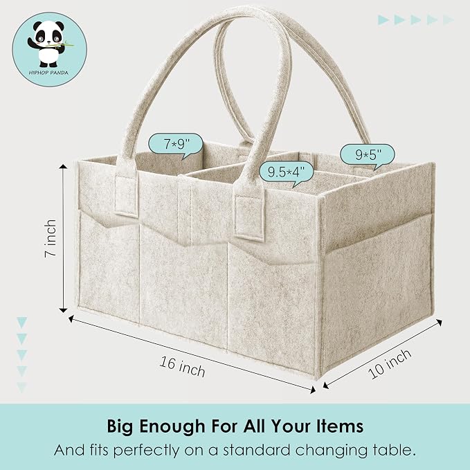 HIPHOP PANDA 2-Pack Diaper Caddy Organizer - Image 2