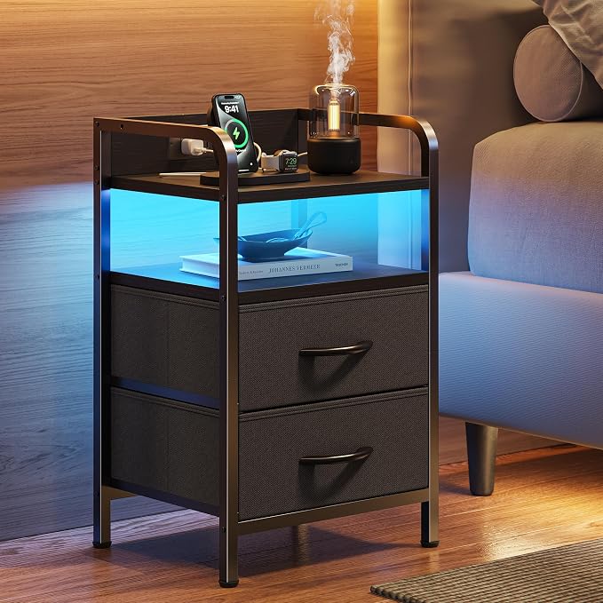Huuger Nightstands Set of 2, Night Stand - Image 2