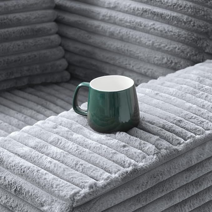 Oversized Chaise Lounge Chair Indoor, Plush Corduroy Boneless Sofa Bed - Image 9