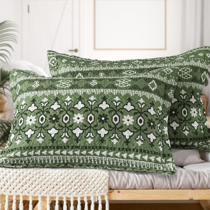 VAPUTAR Boho Quilts King Size, Stripe Reversible King Quilt Set | Lightweight - Image 7