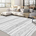 Nakagishi Boho 7x9 Area Rug Living Room Rugs Machine Washable Gray | Soft by NakagishiAreaRug