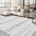Nakagishi Boho 8x10 Area Rug Living Room Rugs Machine Washable Gray | Soft by NakagishiAreaRug
