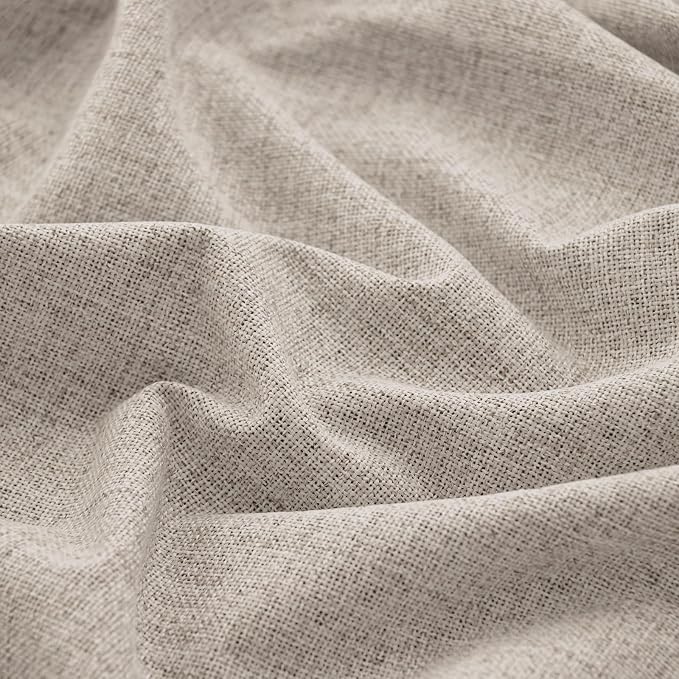 YoungsTex Oatmeal Linen Blackout Curtains - Image 9