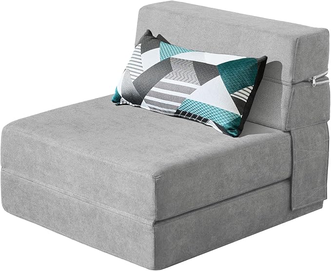 ANONER Folding Sofa Bed Couch Memory Foam Fold Out Chair Bed - Image 8