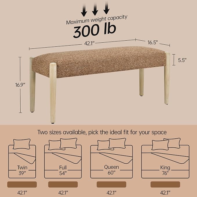 Usaint 42" End of Bed Bench - Image 2