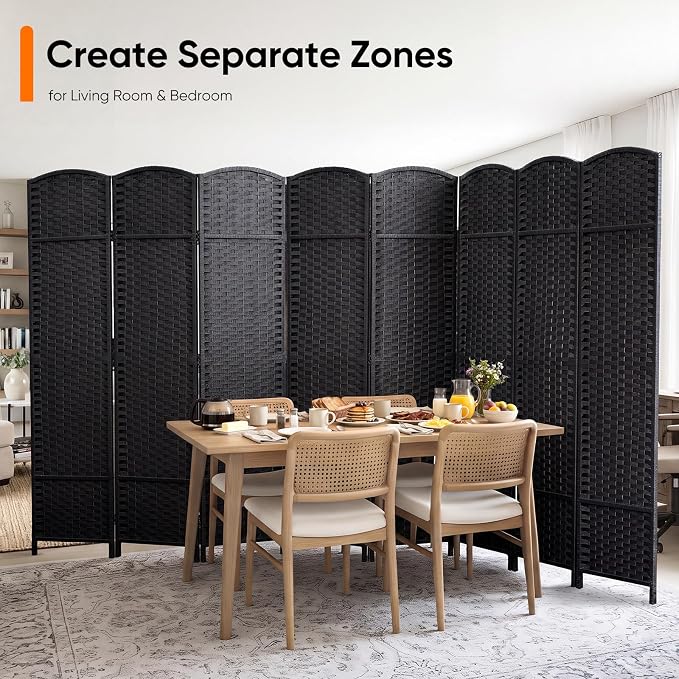 Outdoor Privacy Screen 8-Panel Folding Room Divider Space Partition | 67"H - Image 6