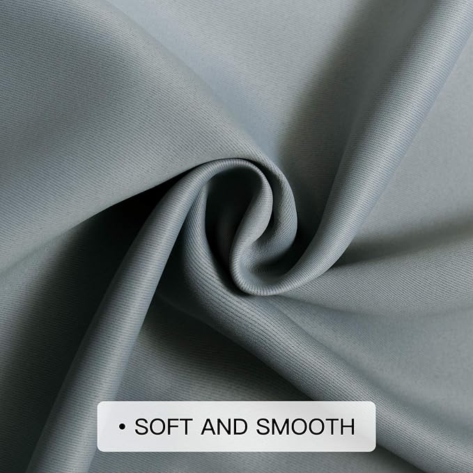 COSVIYA Curtains & Drapes Grommet Ombre Grey/Gray Curtains W52 x L96 Inch | - Image 6