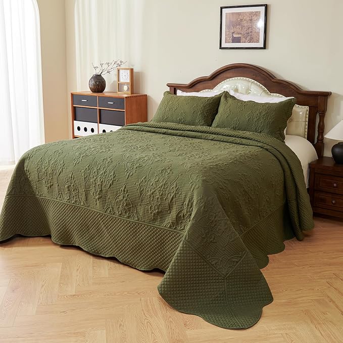 EVENHUG Oversized King Bedspreads California King Quilt Set by EVENHUG