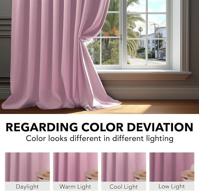 Deconovo Blackout Curtains for Bedroom, Living Room Curtains 63 Inches Long | - Image 6