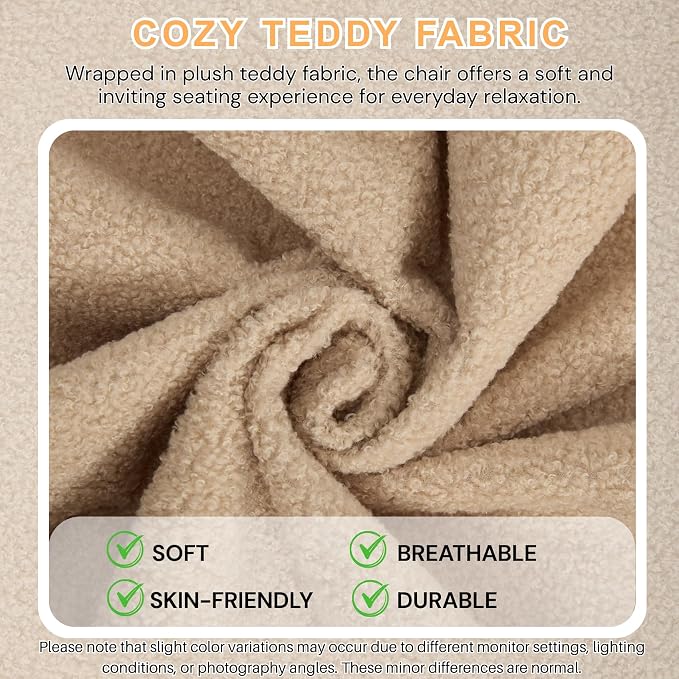63.4" Cute Teddy Fabric Ribbed King Size End of Bed Bench. | Entryway Ottoman - Image 4