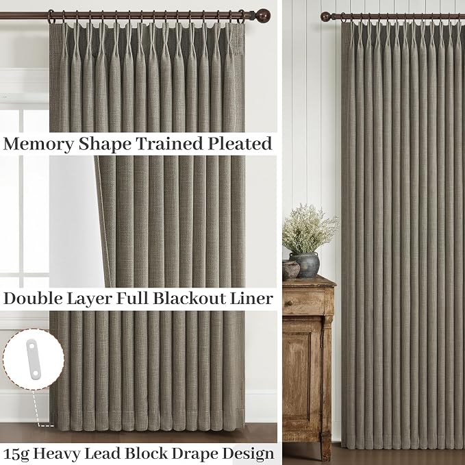 Pinch Pleated Blackout Curtains 96 Inches Long - Image 4