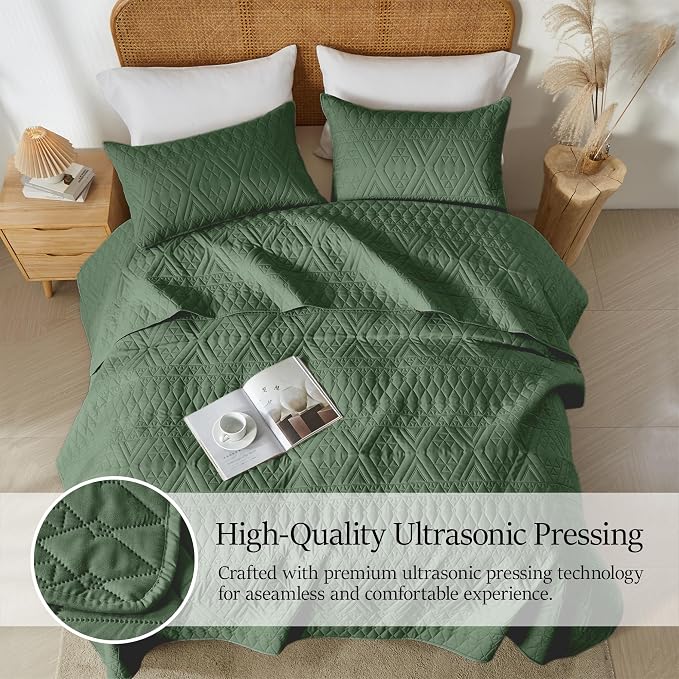 akkialla Full/Queen Size Quilt Bedding Set, Modern Style Geoetric Pattern - Image 5