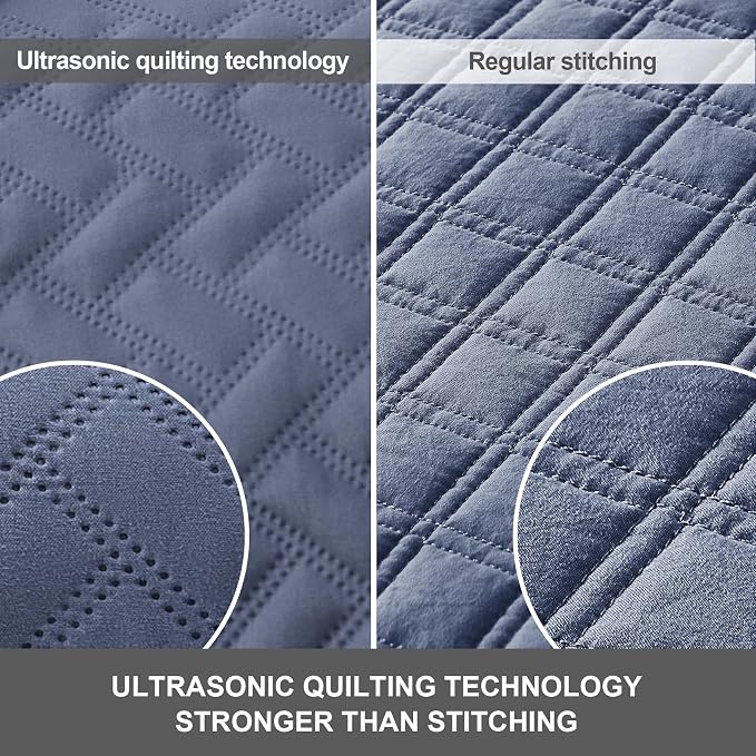 Hansleep Greyish Blue Quilt King Size - Image 5