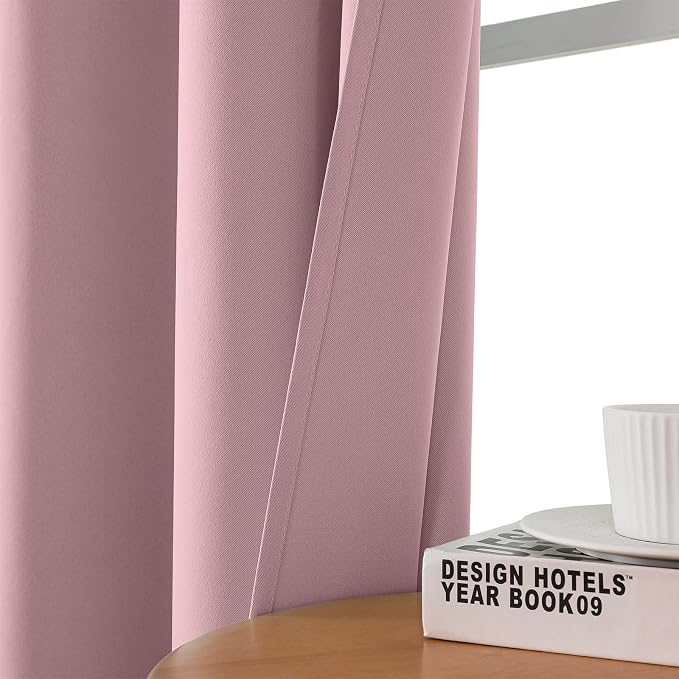 CUCRAF Custom Light Pink Blackout Curtains 1 Panel Set, Thermal Insulated - Image 7
