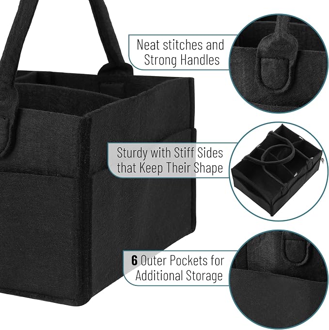 Mr. Pen- Baby Diaper Caddy Organizer, Medium | Nursery Storage Bin and Car - Image 3