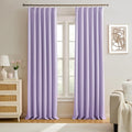 Light Purple Pinch Pleated Lilac Curtains Blackout 84 Inch Long, Thermal by KEQIAOSUOCAI