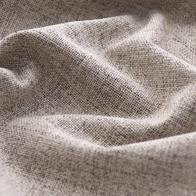 YoungsTex Burlap Tan Linen Blackout Curtains 63 Inches Length - Image 9