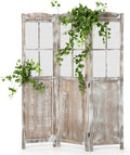 GOFLAME 3-Panel Folding Room Divider, 6FT Paulownia Wood Privacy Screen by GOFLAME