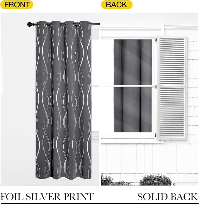 NICETOWN Bedroom Small Blackout Curtain Panels, 42 by 54 Inch, Window Treatment - Image 6