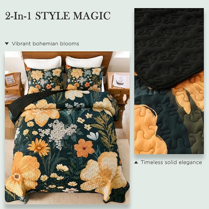 Quilt King Size, Reversible Polyester Coverlet Set - Image 9